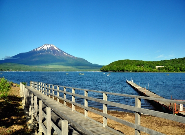 Ashinoko lake and Mt. Fuji