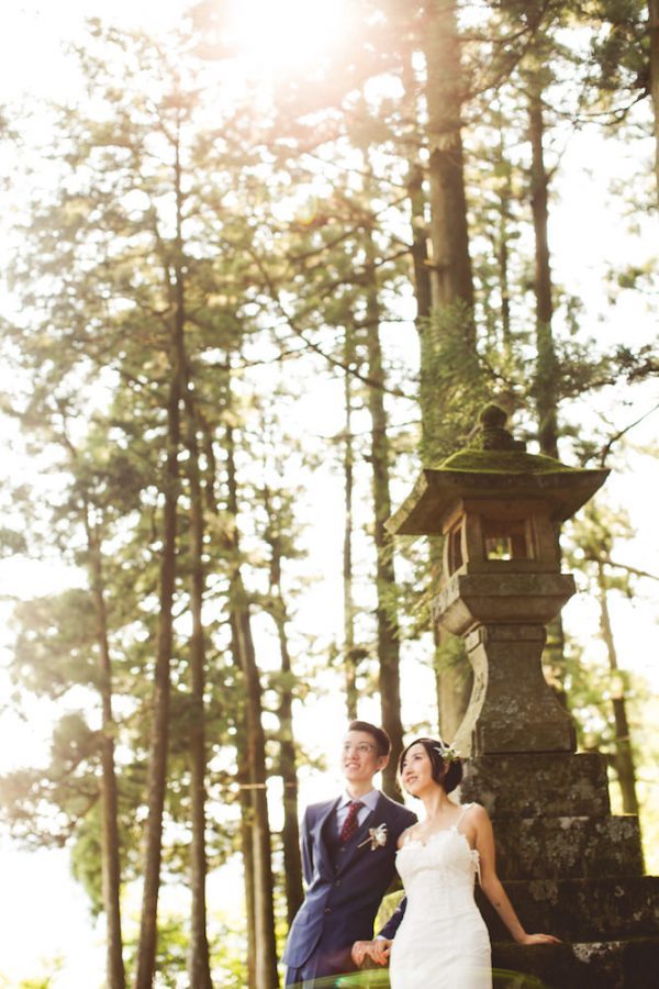 Pre-wedding photo in cedar forest in Hakone with CHiKA