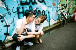 Pre-wedding photo in Shibuya, Tokyo